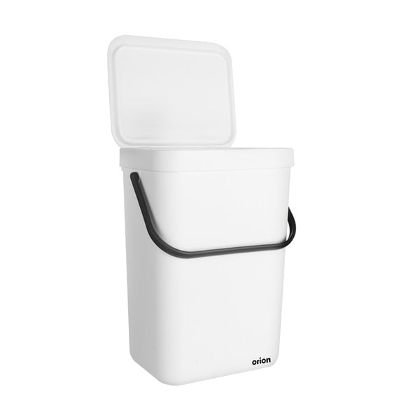 Бяло пластмасово кошче за боклук 10 l – Orion-image-2