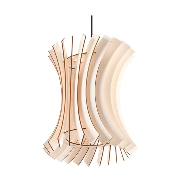 Висящо осветително тяло естествено с дървен абажур ø 30 cm Menges – Nice Lamps