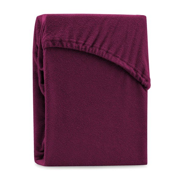 Тъмнолилав еластичен чаршаф с високо съдържание на памук , 120/140 x 200 cm Ruby - AmeliaHome-image-2