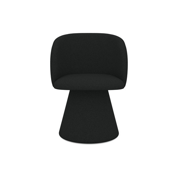 Черен тапициран трапезен стол Maia – Makamii-image-1