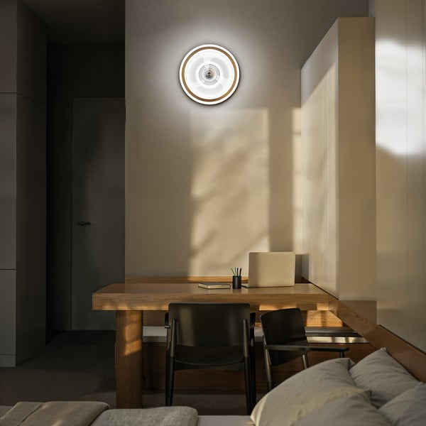 Бяло LED осветително тяло за таван с дистанционно управление и вентилатор Alan Move – SULION-image-1