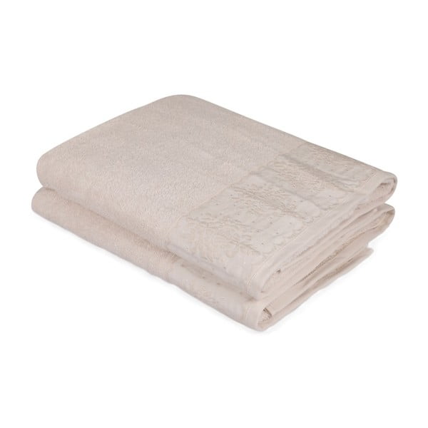 Комплект от две кърпи в бяло викторианско, 150 x 90 cm - Soft Kiss