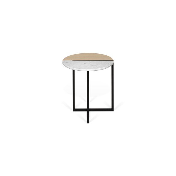 Кръгла масичка за кафе с дъбов плот ø 50 cm Sonata - TemaHome-image-3