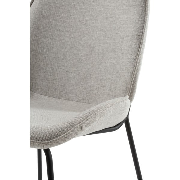 Сив трапезен стол с метална основа Hella - Canett-image-3