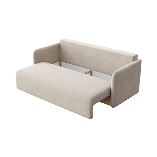 Бежов кадифен разтегателен диван 220 cm Chaum – Rodier-image-3
