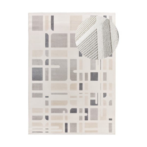 Килим в светлосиво и слонова кост 160x230 cm Flora – Universal