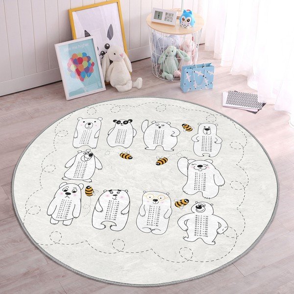 Кремав детски килим ø 100 cm Comfort - Mila Home-image-4