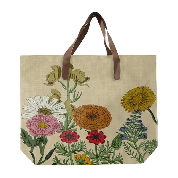 Платнена чанта с дръжка от изкуствена кожа Botanica - Surdic