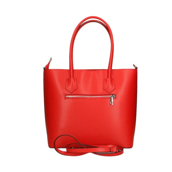 Червена кожена чанта - Chicca Borse