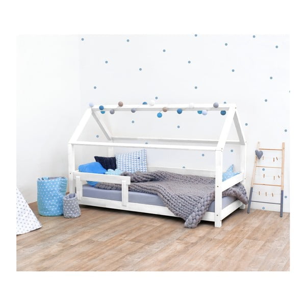 Бяло детско легло със страни от смърчово дърво , 120 x 190 cm Tery - Benlemi