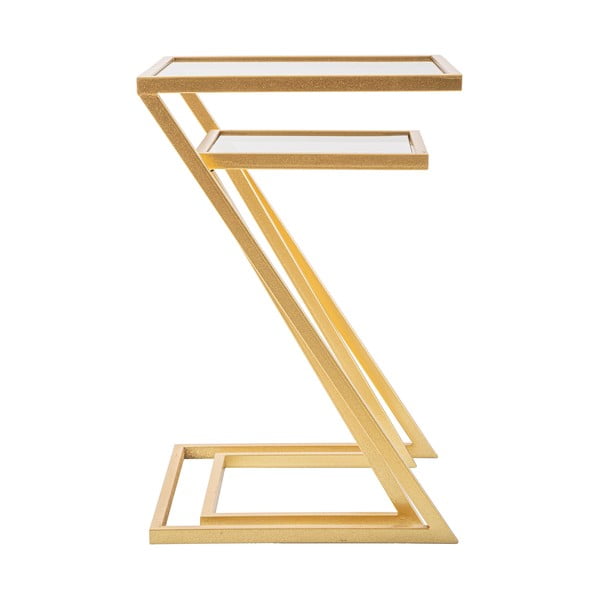 Странични масички в комплект от 2 броя със стъклен плот 40x40 cm Zet - Mauro Ferretti-image-3