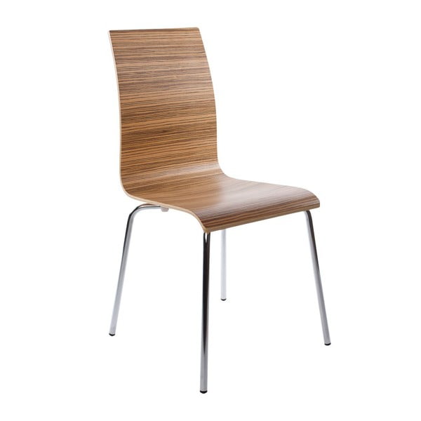Трапезен стол със седалка от светло дърво Classic Zebrano - Kokoon