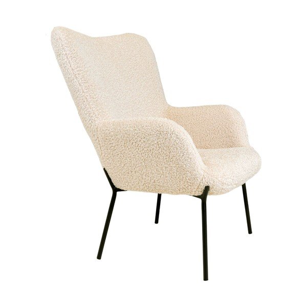Кремаво кресло от изкуствен косъм Glasgow – Bonami Essentials-image-3