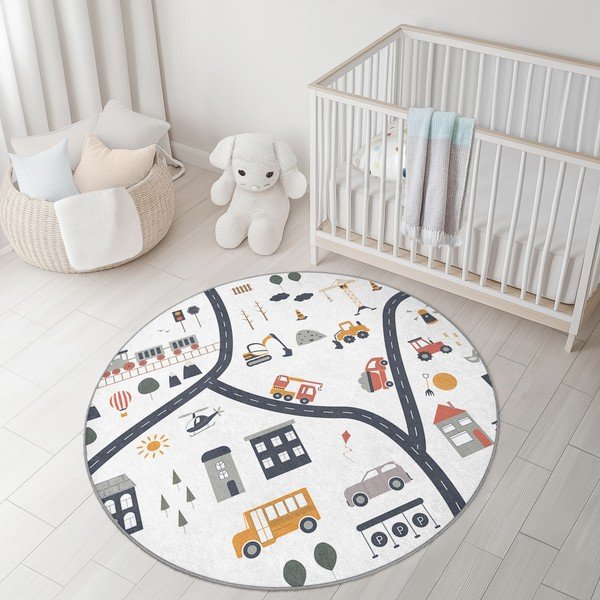 Детско килимче за игра подходящо за пране ø120 cm World Around Me – Mila Home-image-3