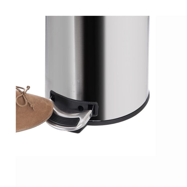 Кошче за боклук с педал от неръждаема стомана в лъскаво сребристо 3 l – Orion-image-2