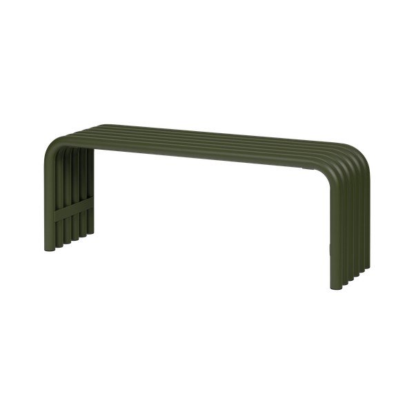 Зелена градинска пейка метална Nokk – noo.ma