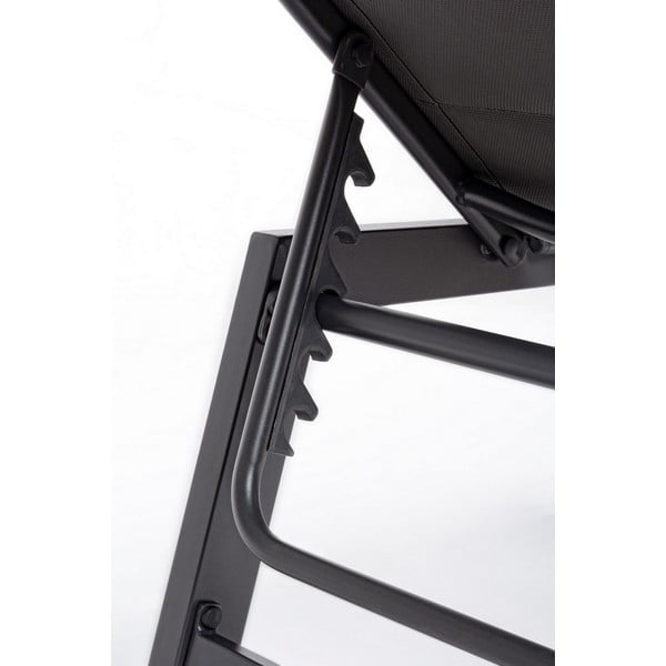 Антрацитен градински шезлонг метален Hilde   – Bizzotto-image-3