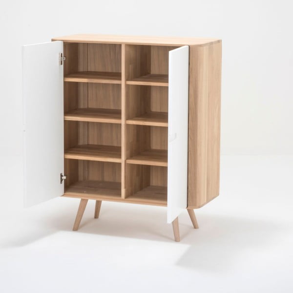 Шкаф от дъбова дървесина , 90 x 110 cm Ena - Gazzda-image-1