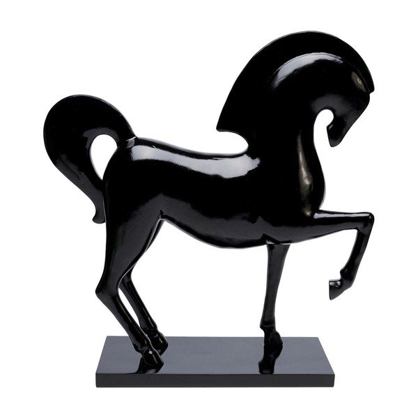 Černá soška koně Kare Design Proud Horse