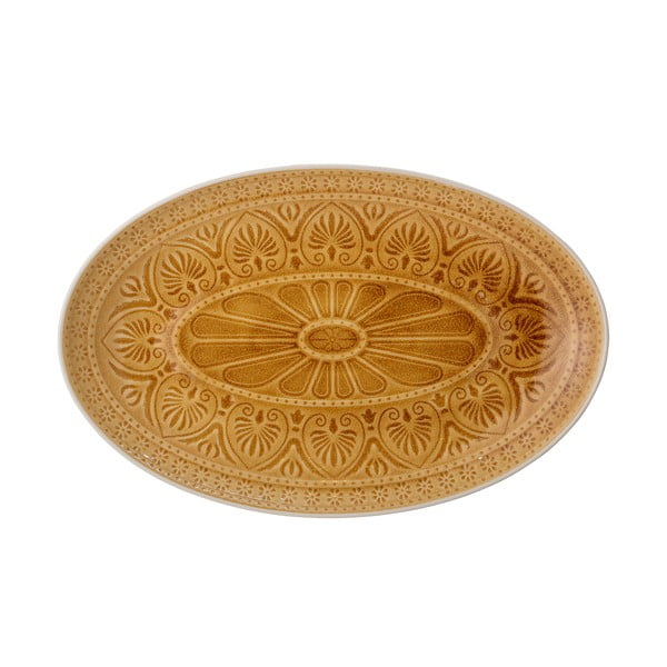 Оранжево-жълта керамична чиния за сервиране , 39 x 25 cm Rani - Bloomingville