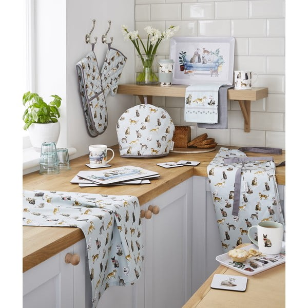 Чаени кърпи, престилка и кърпа за готвене в комплект от 5 бр. Curious Cats – Cooksmart ®-image-1