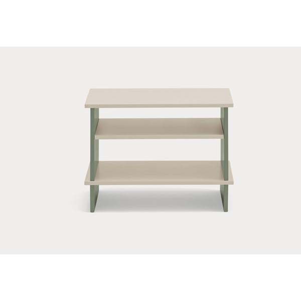 Зелено и кремаво нощно шкафче с рафтове Inari – Teulat-image-2