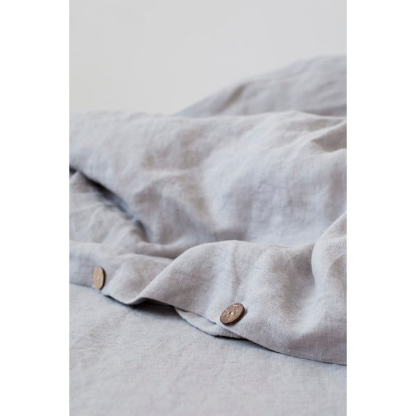 Светлосива ленена завивка , 200 x 220 cm - Linen Tales-image-2