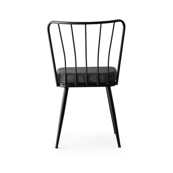 Антрацитни метални трапезни столове в комплект от 2 броя Yildiz - Kalune Design-image-2