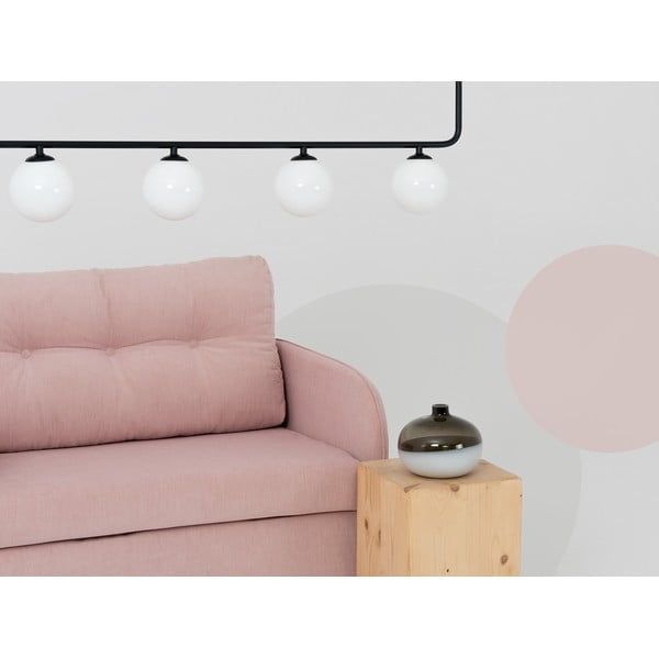 Черна висяща лампа със стъклен абажур 142x142 cm Catkin - CustomForm-image-2