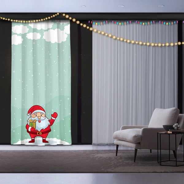 Коледна завеса Happy Christmas Santa, 140 x 260 cm - Unknown