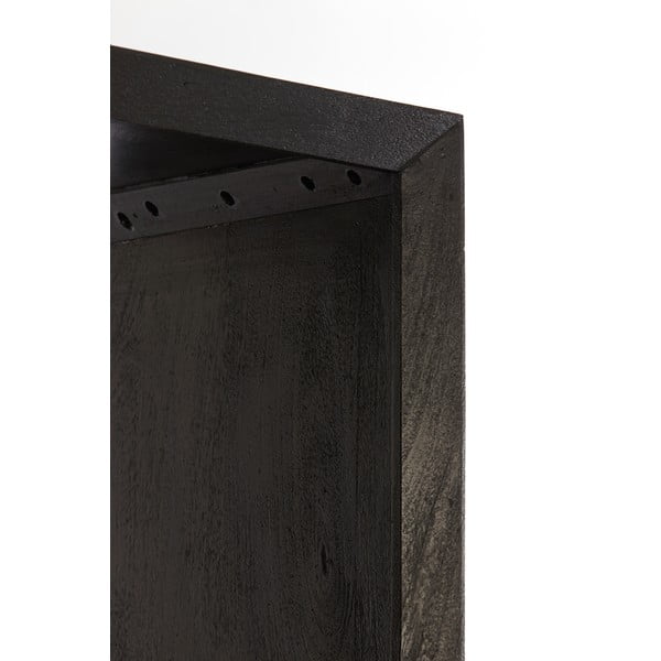 Черна етажерка от масивна дървесина 95x190 cm Sondrio - Light & Living-image-3