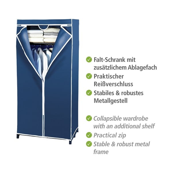 Гардероб от син плат 75x160 cm Air - Wenko-image-3