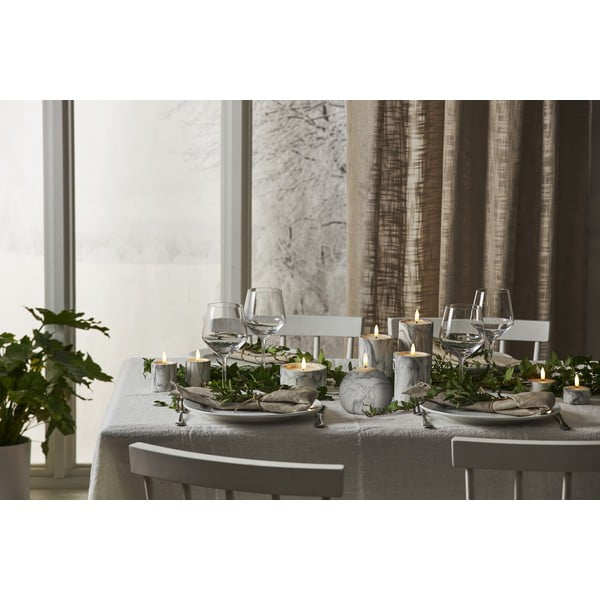 LED свещ от сив и бял бетон, височина 7,5 см Flamme Marble - Star Trading-image-4