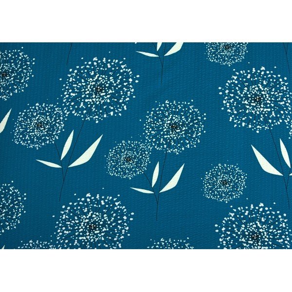 Синьо крепирано спално бельо за единично легло 140x200 cm Dandelions -image-1
