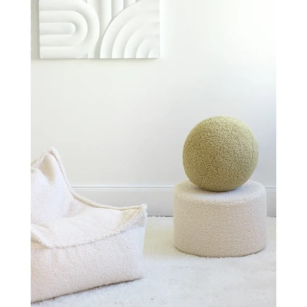 Зелена детска възглавница за диван от букле Ball – Wigiwama-image-1
