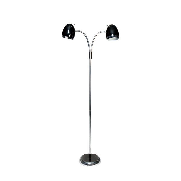Černá dvojitá stojací lampa ETH Harley