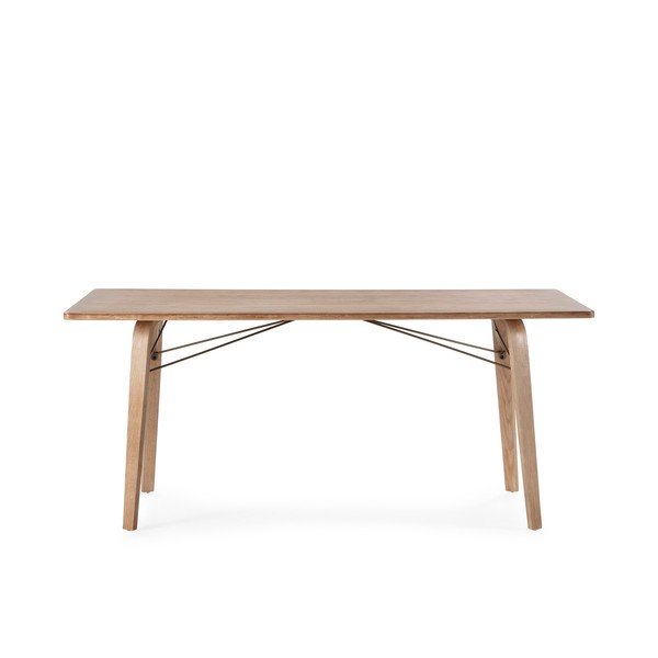 Трапезна маса с дъбов плот 90x180 cm Lujan – MOME-image-3