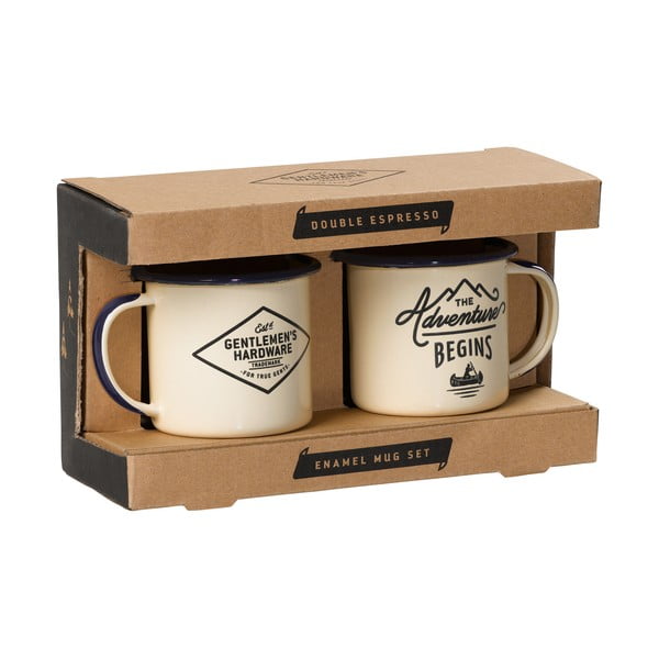 Бежови метални чаши в комплект 2 бр. 150 ml – Gentlemen's Hardware-image-1