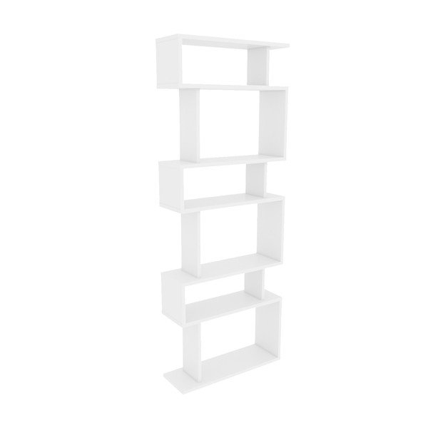 Бял шкаф за книги 60x160 cm Bates - Kalune Design-image-2