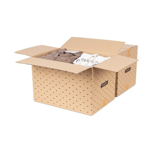 Комплект от 2 бежови кутии за съхранение Teddy, 42 x 30 cm - Compactor-image-3