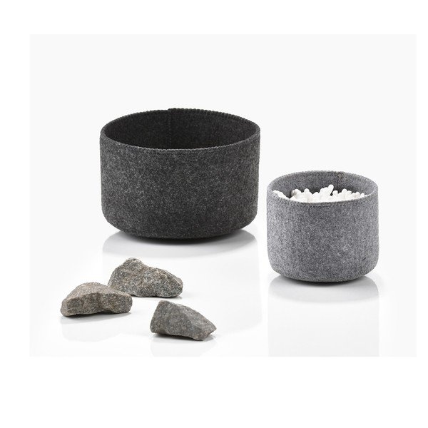 Комплект от 2 филцови кошници Dark Grey - Zone-image-2