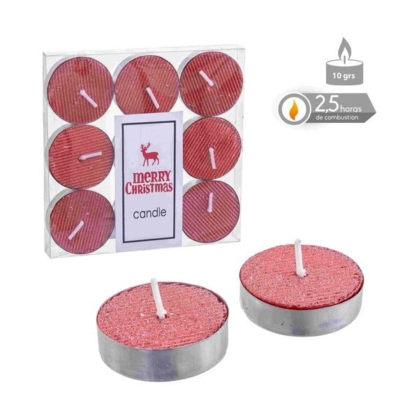 Чаени свещи в комплект от 9 бр. с време на горене 2,5 час – Casa Selección-image-1