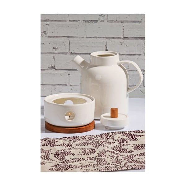 Комплект порцеланов чайник и нагревател Kutahya Earl Grey - Kütahya Porselen