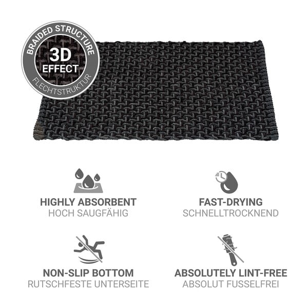 Антрацитен текстилен килим за баня 50x80 cm Ecoli – Wenko-image-4