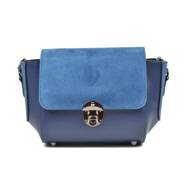 Синя кожена чанта Mulleno - Carla Ferreri