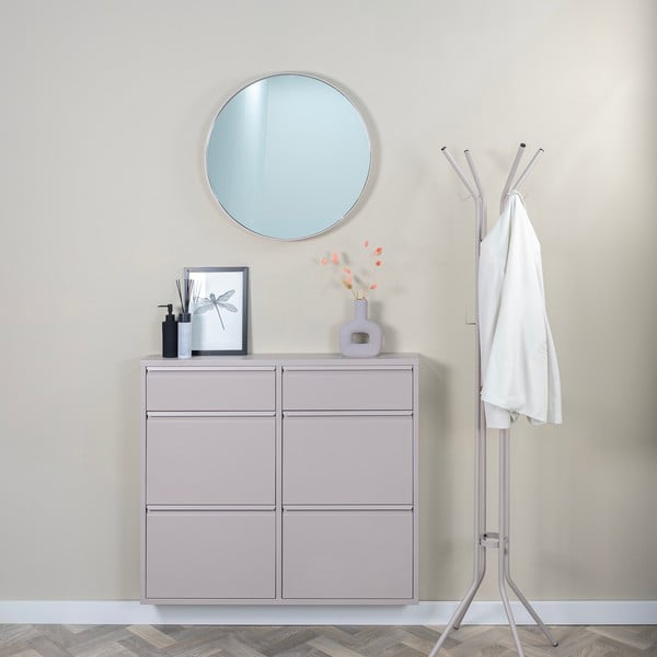 Кафяво-сива метална стойка за връхни дрехи ø 40x170 cm Jessy – Spinder Design-image-1