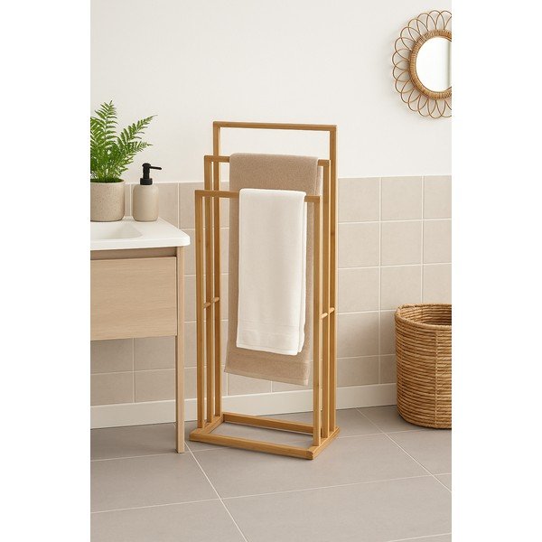 Бамбукова стойка за кърпи в естествен цвят Elva – Bonami Essentials-image-1