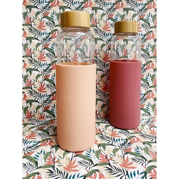 Розова стъклена бутилка 540 ml Colorada - Sema-image-1