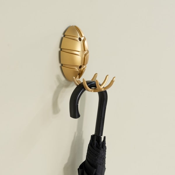 Стенна пластмасова кука  в златист цвят Bug – Spinder Design-image-4