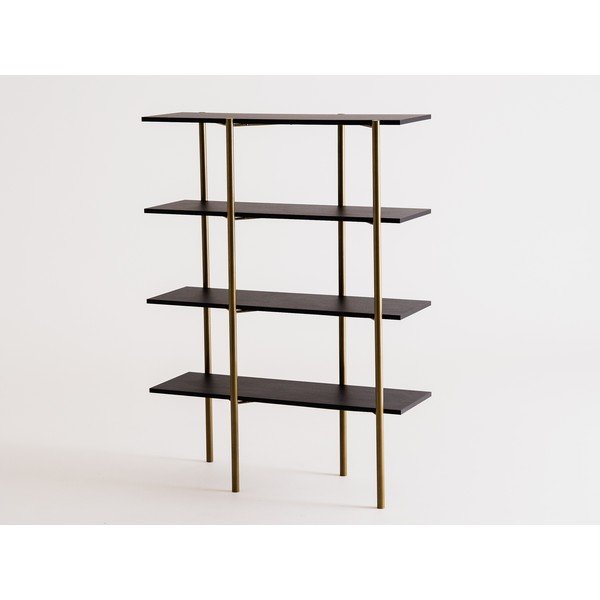 Шкаф за книги в черно и златно 110x150 cm Rave - CustomForm-image-1